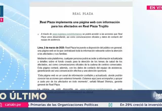 Real Plaza Trujillo lanza web con información para víctimas