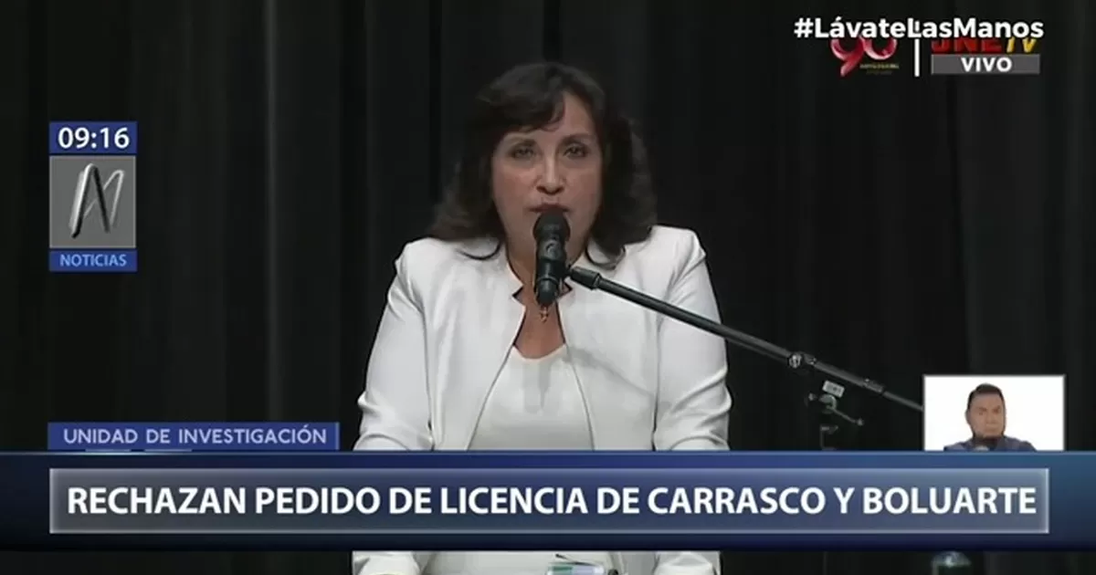 Rechazan pedido de licencia de Juan Carrasco y Dina Boluarte Rechazan pedido de licencia de Juan Carrasco y Dina Boluarte