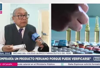 Recomiendan preferir medicamentos peruanos por su verificación