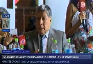 Rector de San Marcos: Alumnos que tomaron universidad realizan un pedido extremo