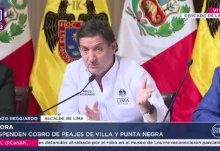 Reggiardo respalda suspensión de peajes de Villa y Punta Negra