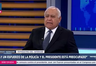 Remigio Hernani reconoce esfuerzos del gobierno pero advierte que cifras de criminalidad se mantienen