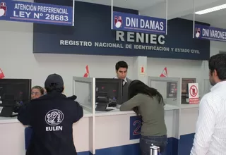Reniec amplía horario de atención en cuatro agencias de Lima
