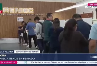 RENIEC atiende en feriados por demanda electoral y abrió 51 sedes