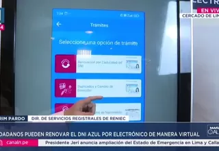 Reniec habilita renovación del DNI azul vía internet