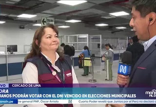 Reniec informa que ciudadanos con DNI vencido podrán sufragar en las elecciones municipales y regionales