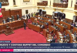 El renovado y costoso buffet para el Congreso