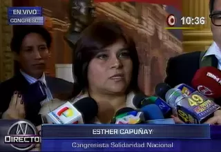 Renuncia de Falconí al Congreso dejaría un mal precedente, asegura Capuñay