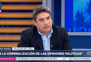 Renzo Ibáñez critica pedido de ilegalidad contra Fuerza Popular