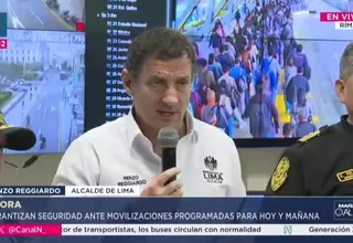 Renzo Reggiardo advierte a grupos violentos e informa sobre vigilancia aérea en paro de Lima