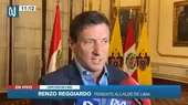 Renzo Reggiardo a Dina Boluarte: "Que asuma el liderazgo del Consejo Nacional de Seguridad Ciudadana" - Noticias de nacionales