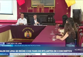 Alcalde de Lima se reúne con fans de BTS y coordina medidas para los conciertos