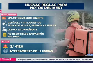 Repartidores de delivery deberán inscribirse en nuevo registro
