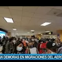Migraciones: Reportan demoras en el aeropuerto Jorge Chávez