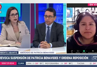 Reposición de Patricia Benavides es obligatoria, dice Abanto