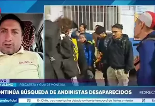 Rescatista solicita apoyo económico para continuar búsqueda de andinistas desaparecidos en el Huascarán