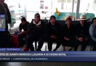 Restos de Juanita Mendoza Alva llegaron a Cajamarca para ser velados