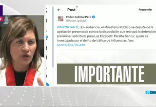 Retiran apelación contra la detención de Elizabeth Peralta