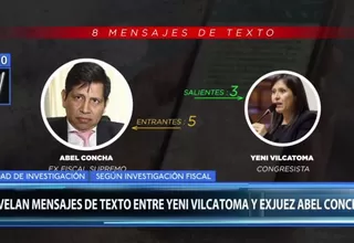 Revelan mensajes de texto entre Vilcatoma y exjuez Abel Concha