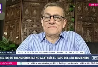 Ricardo Pareja: Hemos decidido no participar en el paro del 4 de noviembre