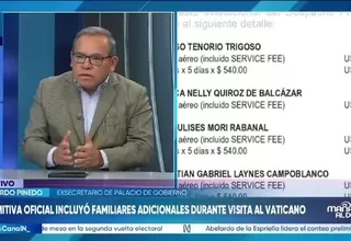 Ricardo Pinedo cuestiona viaje de José Balcázar al Vaticano: “Es uno de los viajes más informales que he visto”