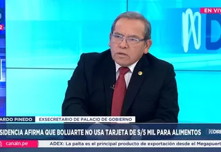 Ricardo Pinedo: "Tarjeta de S/5 mil en Palacio es para antojos"