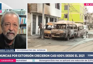 Ricardo Valdés: La extorsión es hoy el delito estrella en el Perú