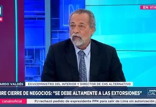 Ricardo Valdés: inseguridad obligó a cerrar negocios en Lima