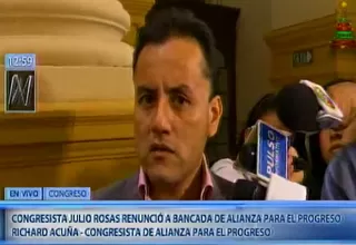 Acuña: "Acordamos darle al pastor Rosas la posibilidad de renunciar"