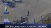 Dos heridos tras volcadura de furgoneta en el Rímac - Noticias de furgoneta