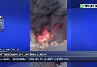 Rímac: gran incendio se desató en almacén