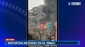 Rímac: reportan incendio en vivienda de material noble  - Noticias de Bomberos