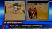 Río Chillón: seis heridos tras caída de auto que intentaba cruzar puente peatonal - Noticias de rio-chillon