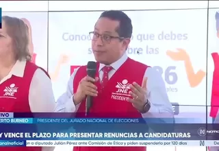 Roberto Burneo evita pronunciarse sobre renuncia de Luis Rubio y recuerda que el JNE "no legisla"