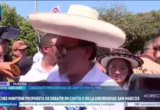 Roberto Sánchez defiende debate presidencial en Chota: “Yo no temo ir a ningún lugar"