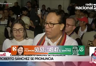 Roberto Sánchez destaca el "empate técnico" con Keiko Fujimori