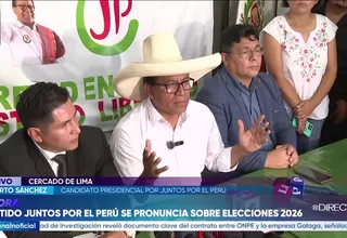 Roberto Sánchez pide calma y asegura que respetará los resultados