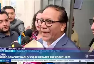 Roberto Sánchez sobre Julio Velarde: “Estamos en capacidad de conversar”