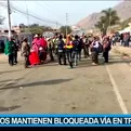 Trujillo: Ronderos mantienen bloqueada vía 