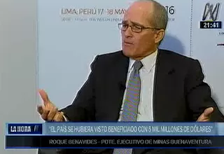 Roque Benavides:”La producción de oro cayó por la producción de oro de Yanacocha”