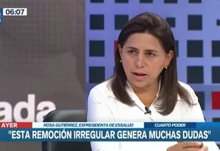 Rosa Gutiérrez tras su salida de EsSalud: "Detecté tres casos de corrupción en dos días de gestión"