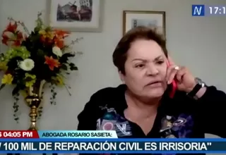 Sasieta sobre caso de violación grupal: "Cien mil soles de reparación es irrisorio"