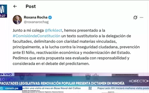 Rocha y Krklec plantean texto sustitutorio con cuatro materias para delegación de facultades
