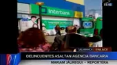 Ate Vitarte: un herido de bala dejó asalto de agencia bancaria - Noticias de interbank