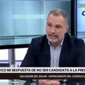 Salvador del Solar descarta que vaya a ser candidato a la presidencia de la República