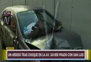 San Borja: un herido dejó accidente en la Vía Expresa de Javier Prado