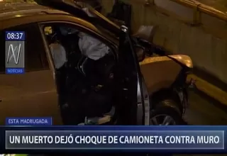 San Borja: joven falleció al chocar su camioneta contra un muro 