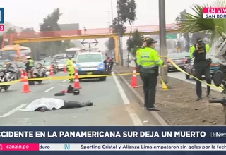 San Borja: Un muerto tras accidente en la Panamericana Sur