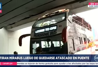 San Isidro: Cuatro heridos tras choque de bus de servicio turístico contra puente Villarán