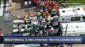 San Isidro: Rescatan a tres obreros atrapados tras volcadura de una grúa en obra de construcción - Noticias de obrero